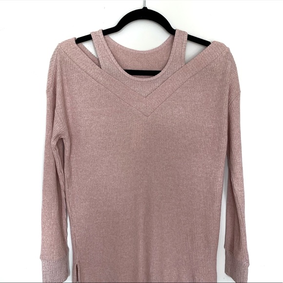 NWT Anthropologie Pink Ribbed Knit Sweater Top - Picture 5 of 7